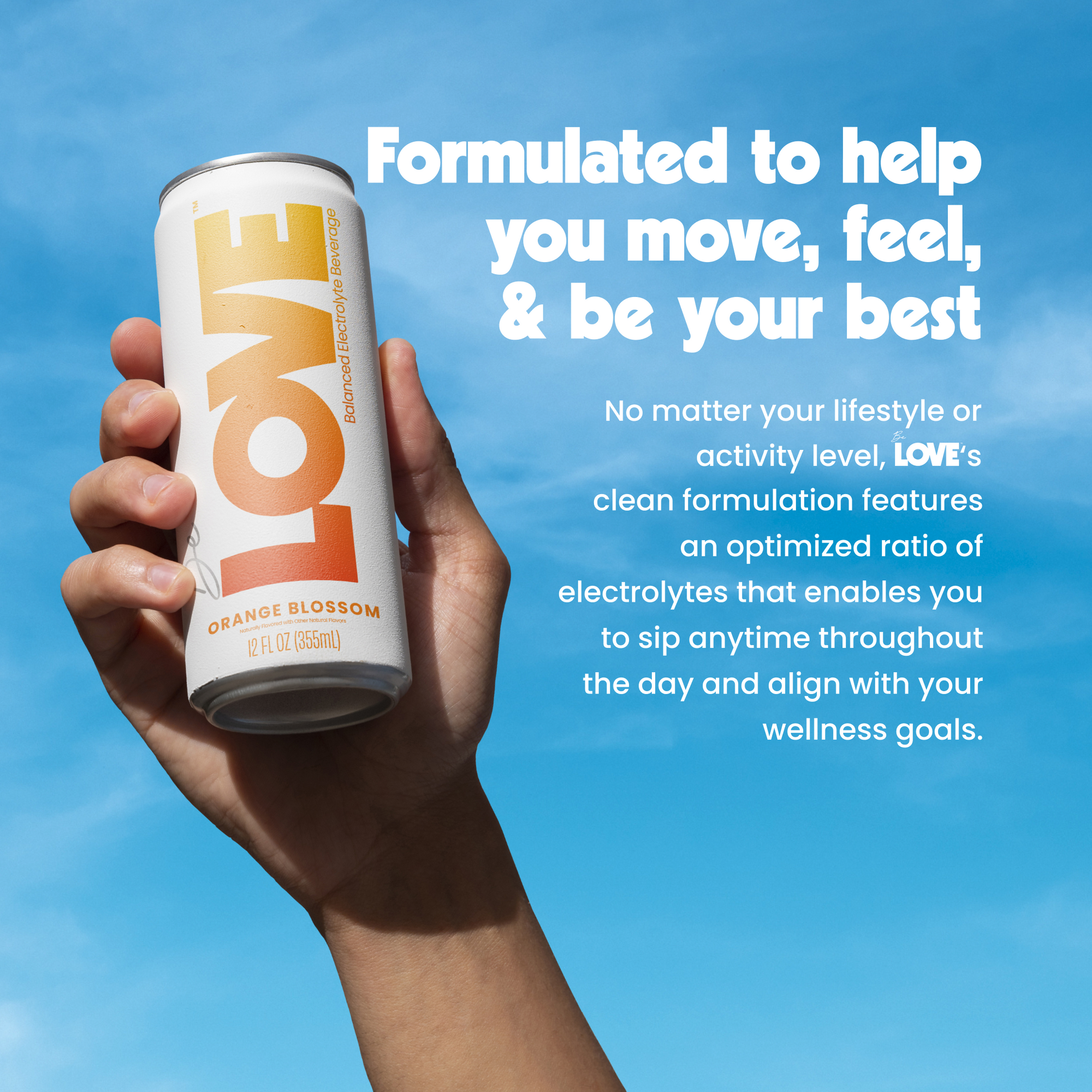 Be LOVE Lightly Flavored Electrolyte Beverage - Rainbow 6-Pack | Zero Sugar, Zero Calories, Zero Caffeine | Clean, Refreshing, Balanced Hydration