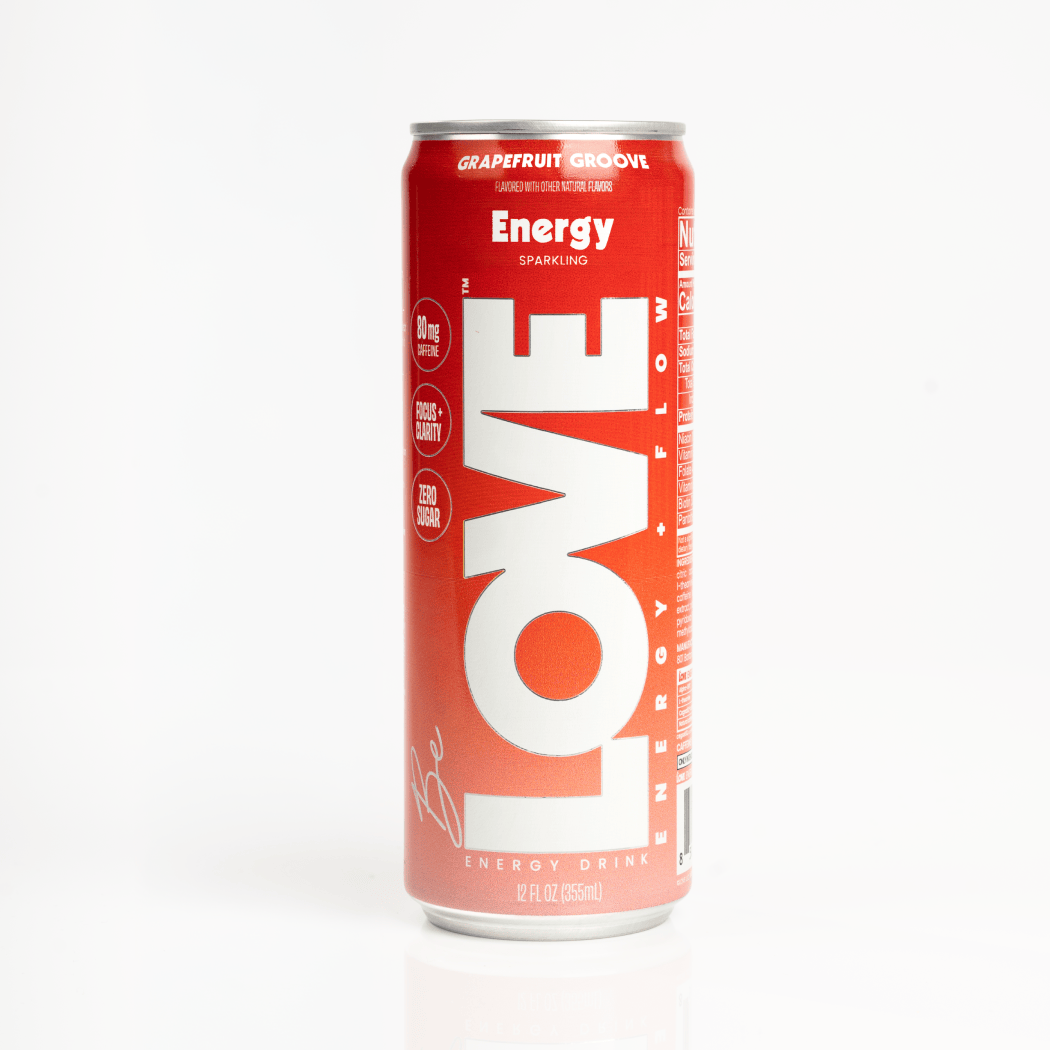 Be LOVE Grapefruit Groove energy drink can, Grapefruit Groove