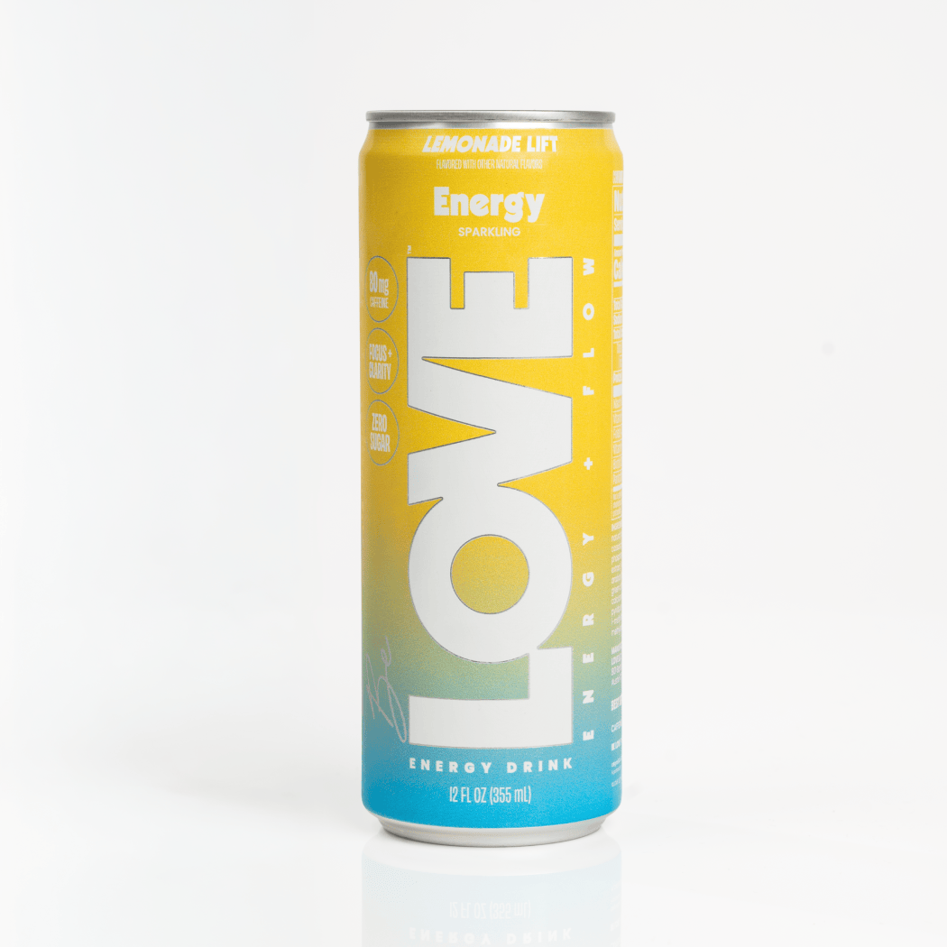 Be LOVE Lemonade Lift energy drink can, Lemonade Lift