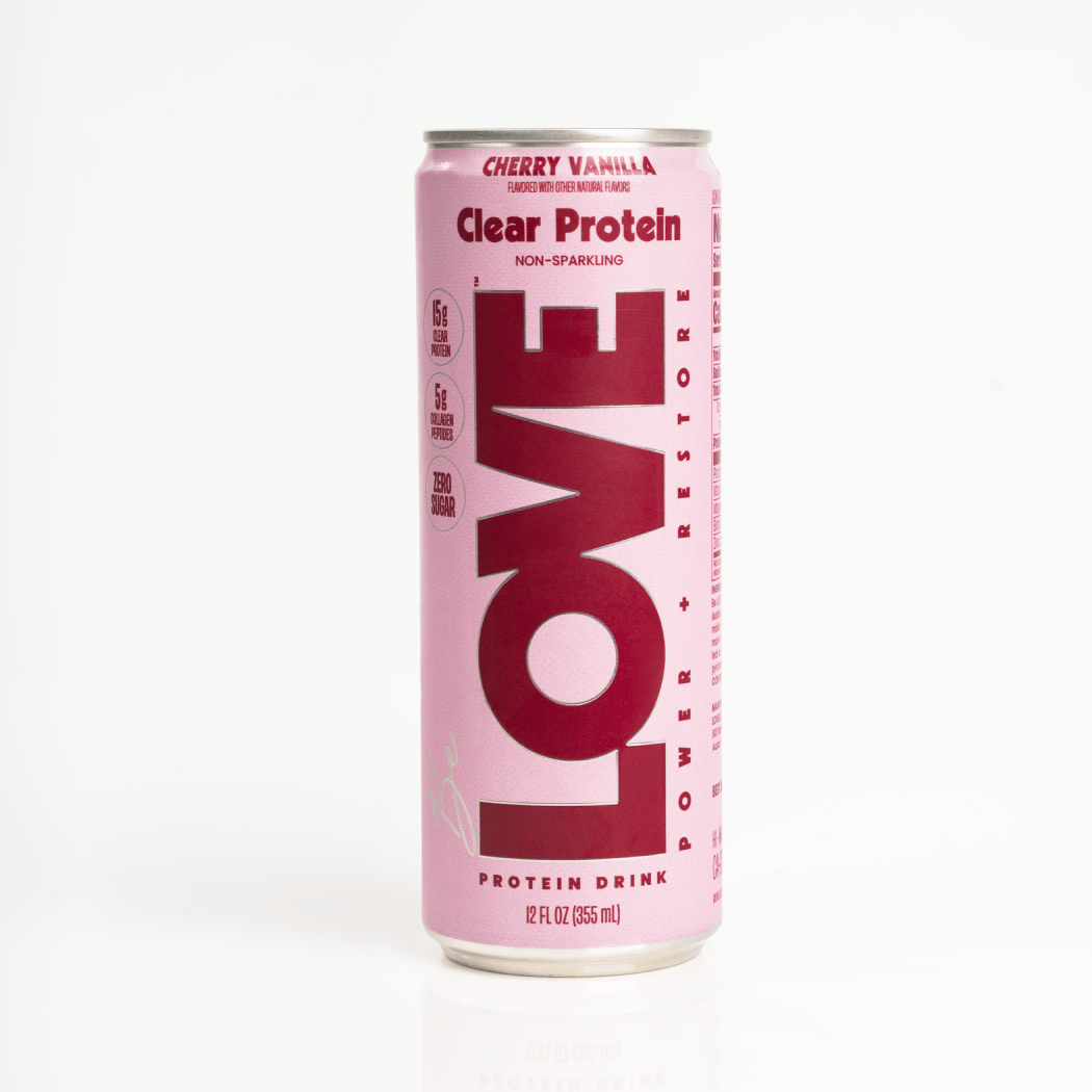 Be LOVE Cherry Vanilla protein drink can, Cherry Vanilla