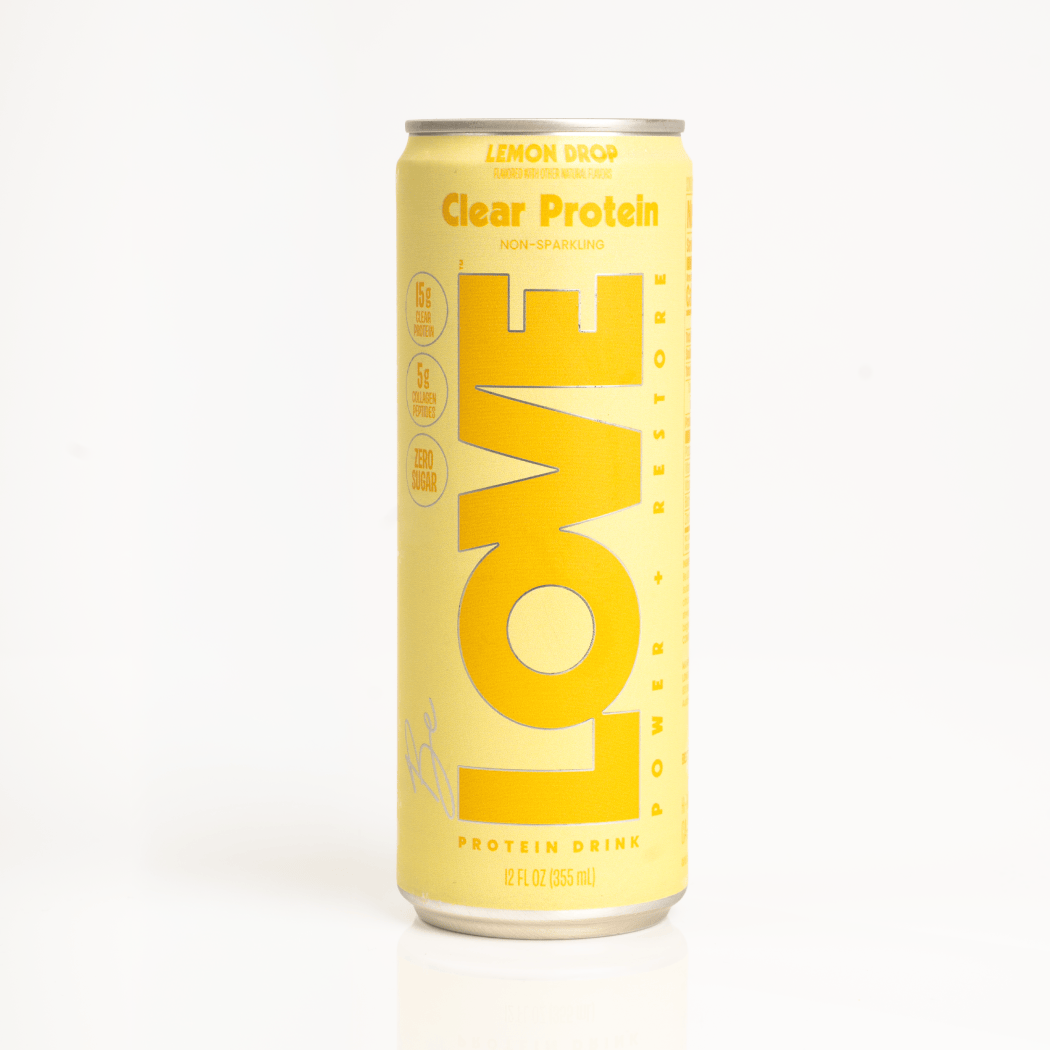Be LOVE Lemon Drop protein drink can, Lemon Drop