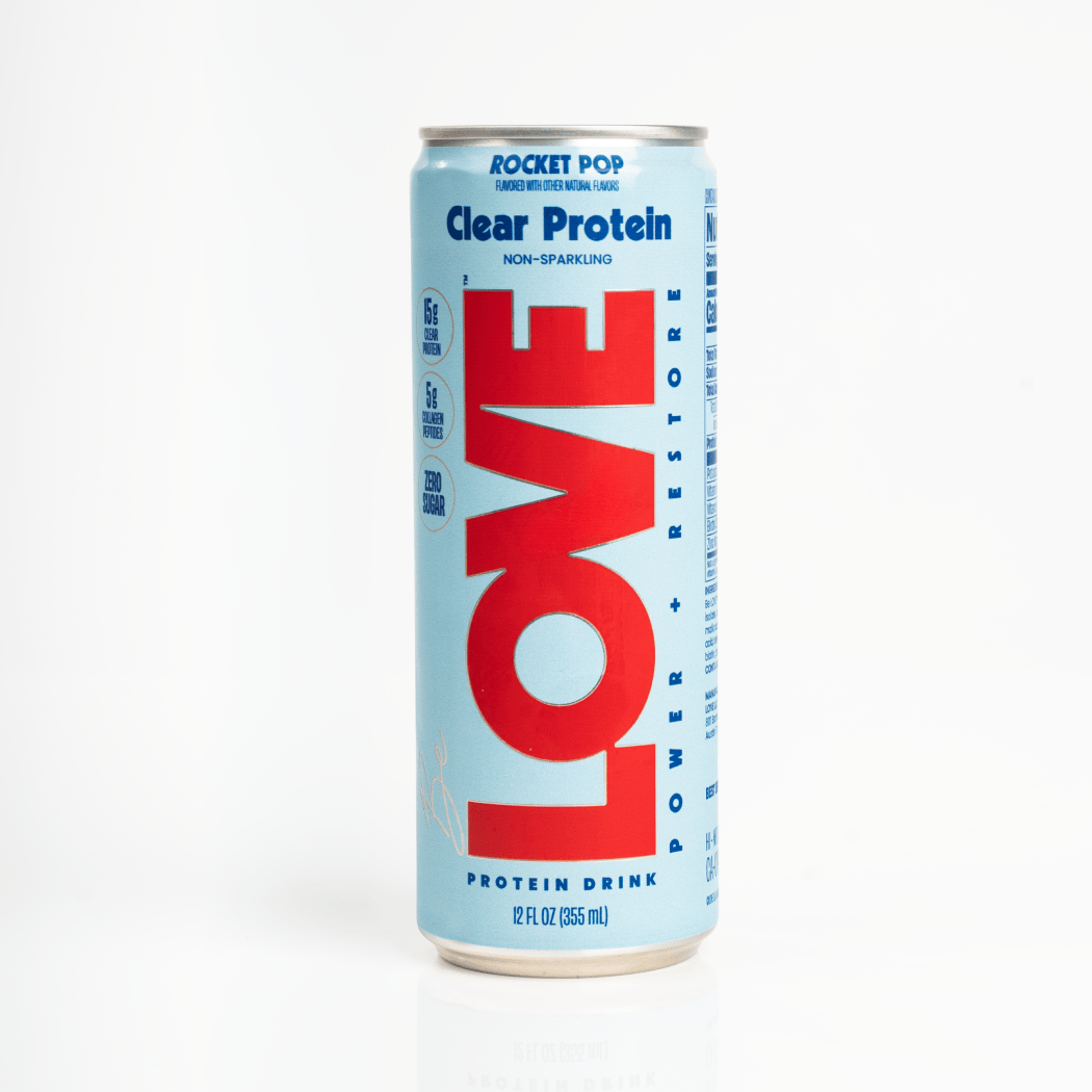 Be LOVE Rocket Pop protein drink can, Rocket Pop